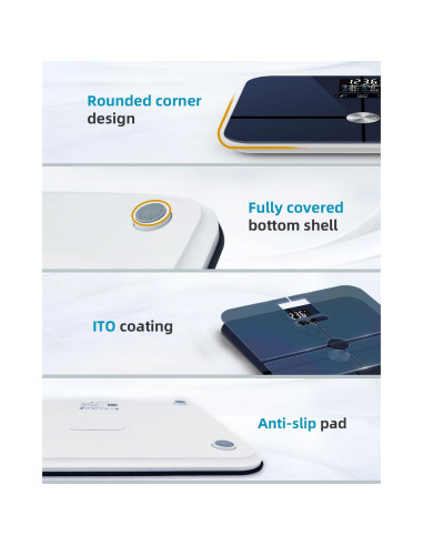 Escala Digital de Grasa Corporal Lepulse 400kg, Pantalla Grande
