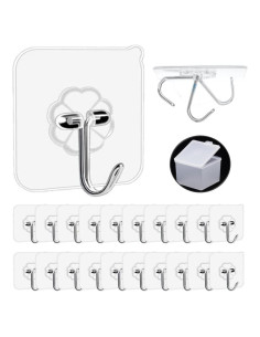 Ganchos Adhesivos de Alta Resistencia QUALIALL - 20 Paquetes, 15kg