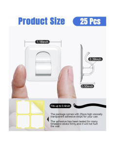 Ganchos Transparentes para Luces de Cuerda LZC - 25 Piezas 2