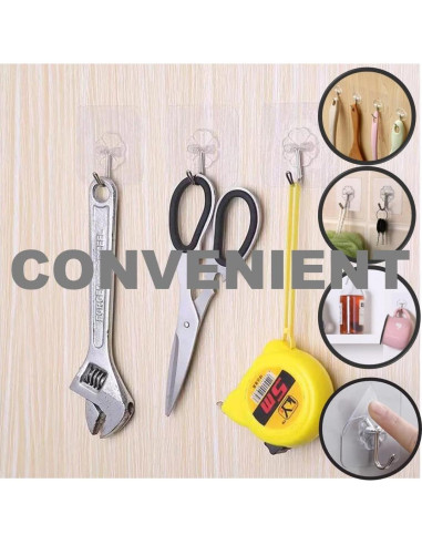 Ganchos Adhesivos de Alta Resistencia QUALIALL - 20 Paquetes, 15kg