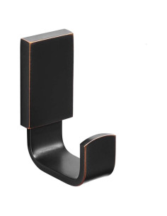 Gancho de Ropa BESy Cuadrado Bronce Aceitado Autoadhesivo