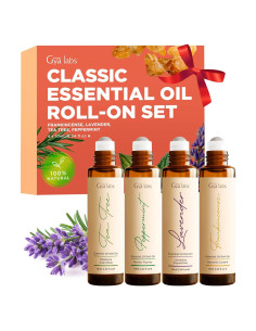 Conjunto de Aceites Esenciales Gya Labs - 4 Roll-On 10 ml