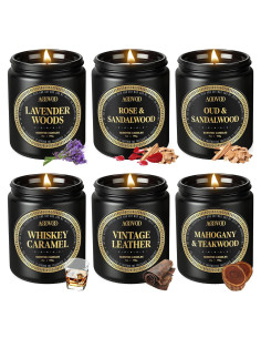 Conjunto de Velas Aromáticas AOOVOO - 6 Fragancias Masculinas