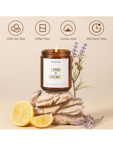 Set de 6 Velas Aromáticas Yinuo de Soja 198g - Regalo Ideal