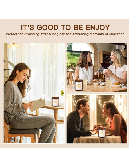 Set de 6 Velas Aromáticas Yinuo de Soja 198g - Regalo Ideal