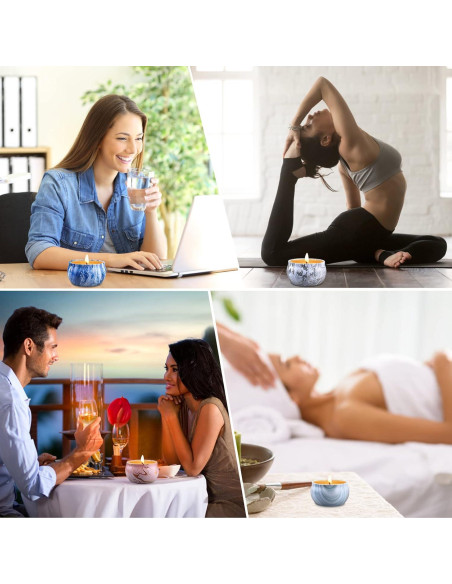 Conjunto de 9 Velas Aromáticas Aottom de Cera de Soja 70.9g