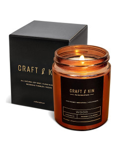 Vela Aromática Premium Craft & Kin 227g Madera Otoño