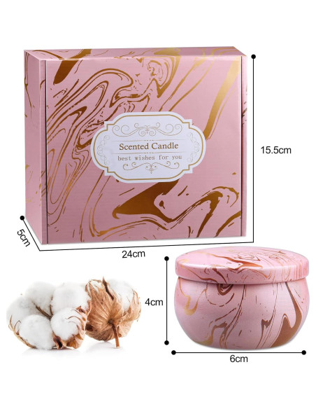 Conjunto de 9 Velas Aromáticas Aottom de Cera de Soja 70.9g