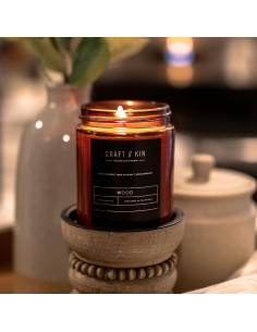 Vela Aromática Premium Craft & Kin 227g Madera Otoño 2