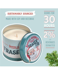 Vela de Navidad Santa's Naturals Abeto Fraser 255g - Quema 30h 2