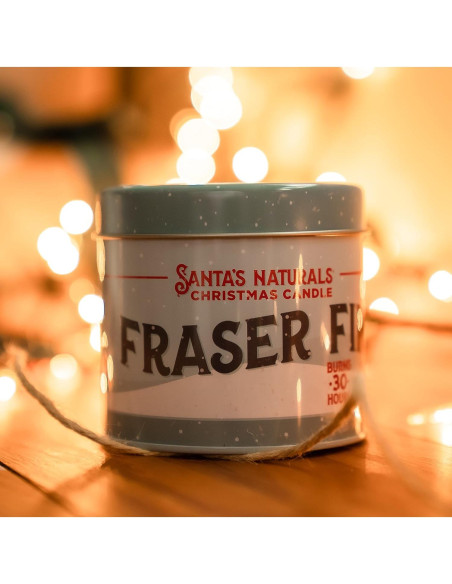 Vela de Navidad Santa's Naturals Abeto Fraser 255g - Quema 30h
