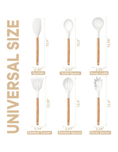 Juego de Utensilios de Cocina P&P CHEF 6 PZS Silicona Madera 2