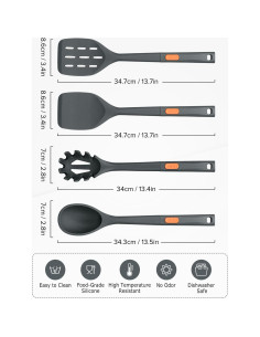 Juego de Utensilios de Cocina de Silicona DaiRen - 4 Piezas 2
