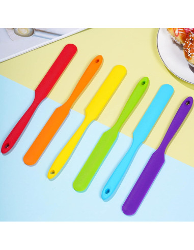 6 Espátulas de Silicona SUMERSHA Resistentes al Calor 24cm
