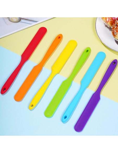 6 Espátulas de Silicona SUMERSHA Resistentes al Calor 24cm