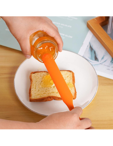 6 Espátulas de Silicona SUMERSHA Resistentes al Calor 24cm