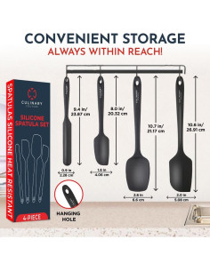 Conjunto de Espátulas de Silicona Culinary Couture 4 Piezas 2