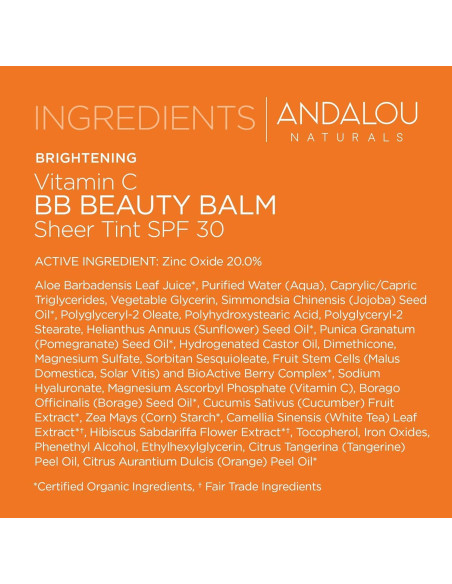 Crema BB Andalou Naturals Tono Claro SPF 30 59 ml Crema BB Andalou Naturals Tono Claro SPF 30 59 ml