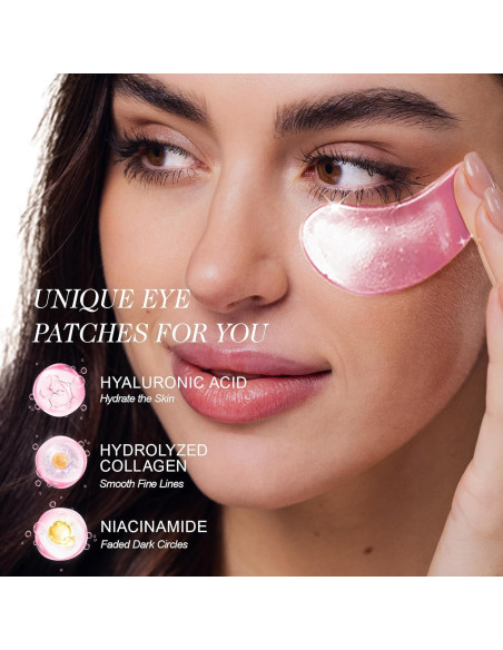 Parches para Ojos ZealSea - 20 Pares Hidrogel Anti-Ojeras Parches para Ojos ZealSea - 20 Pares Hidrogel Anti-Ojeras