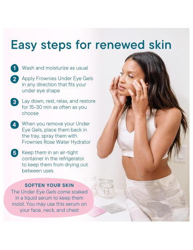 Parche de Gel Frownies para Ojos - Reutilizable, 3 Piezas