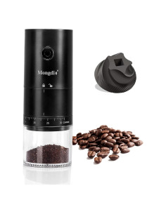 Molinillo de Café Eléctrico Portátil Mongdio Negro 38 Configuraciones