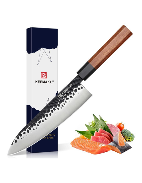 Cuchillo de Chef Gyuto KEEMAKE 20.32 cm Acero Alto Carbono Cuchillo de Chef Gyuto KEEMAKE 20.32 cm Acero Alto Carbono
