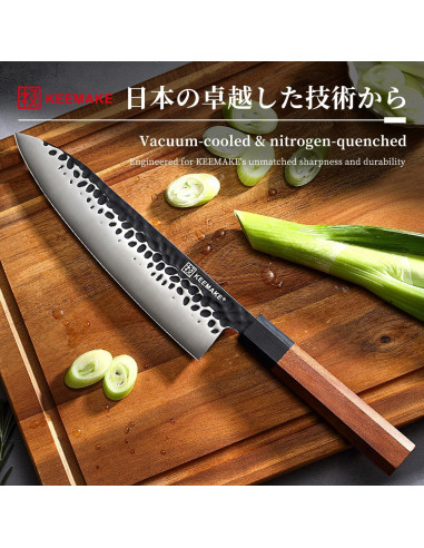 Cuchillo de Chef Gyuto KEEMAKE 20.32 cm Acero Alto Carbono
