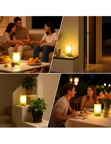 Lámpara de Mesa Inalámbrica Mirasium TL-001 Verde Mate LED