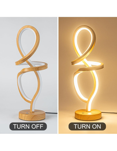 Lámpara de Mesa LED Regulable Mayful, Espiral RGB 15W