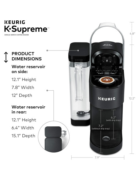 Cafetera Keurig K-Supreme 1 Porción Negro 1.96L MultiStream