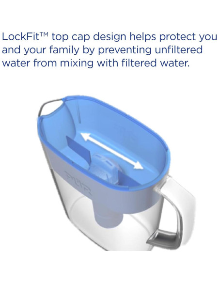 Jarra Filtradora de Agua PUR 7 Tazas Humo, Sin BPA, 3 en 1
