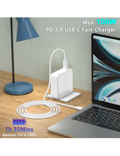 Cargador Rápido 100W USB-C AYKLCZUU para MacBook y Dispositivos 2