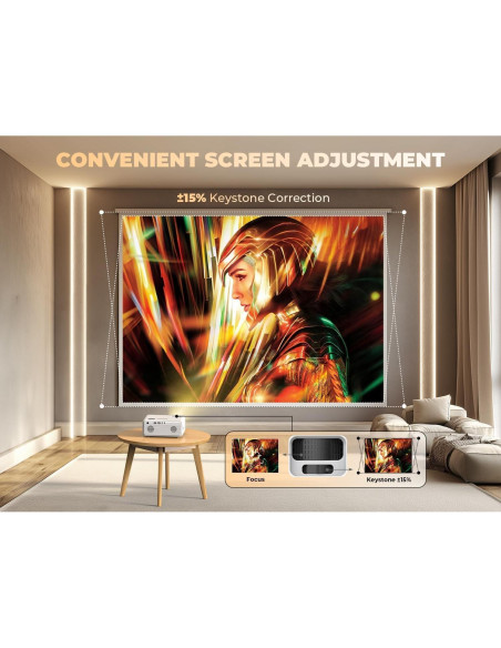 Proyector Mini Genérico 1080P FHD WiFi Bluetooth 450 ANSI