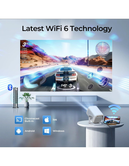 Proyector Inteligente WEMI LumeCube N300 1080P FHD WiFi 6