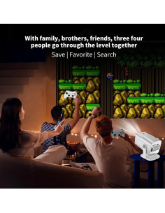 Proyector Mini LaxyPlay 1080P con 20,000 Juegos Retro 2