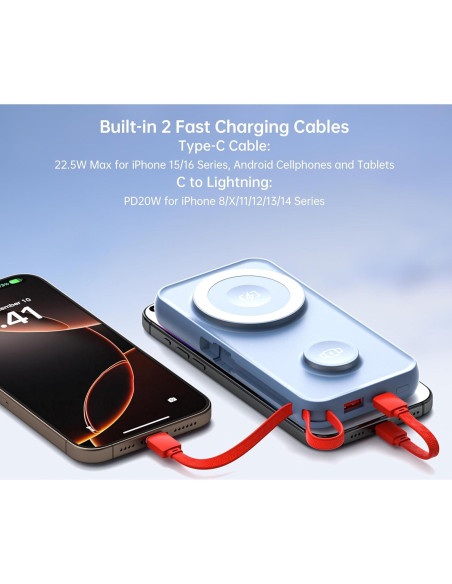 Cargador portátil MagSafe 10000mAh VINTELEIN 5 en 1