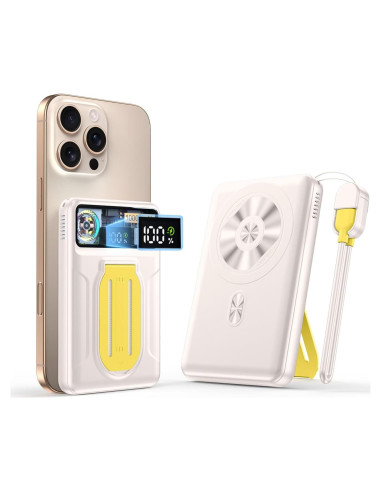 Banco de Poder Magnético 10000mAh Cargador Inalámbrico Rápido