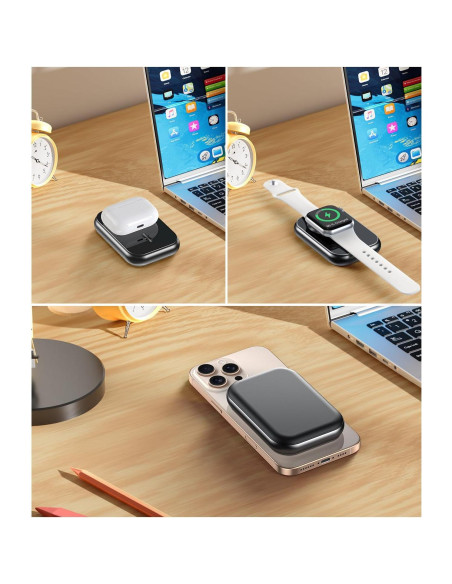 Batería Externa Magnética 10000mAh OZKKCT Carga Rápida USB-C