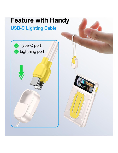 Banco de Poder Magnético 10000mAh Cargador Inalámbrico Rápido