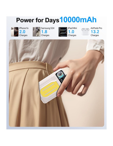 Banco de Poder Magnético 10000mAh Cargador Inalámbrico Rápido
