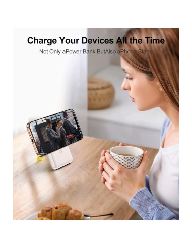 Banco de Poder Magnético 10000mAh Cargador Inalámbrico Rápido