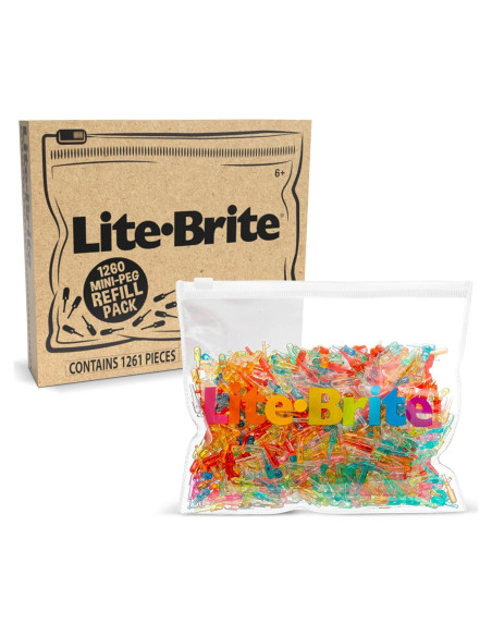 Repuesto Mini Clavos Lite-Brite 1260 Piezas Colores Variados
