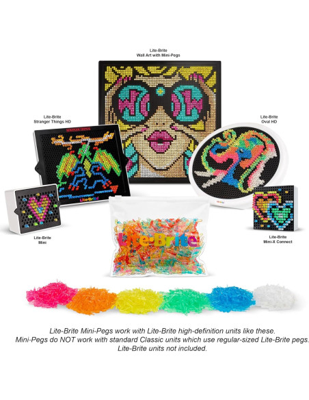 Repuesto Mini Clavos Lite-Brite 1260 Piezas Colores Variados