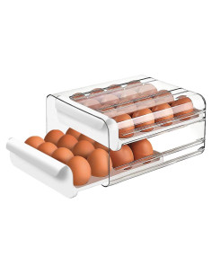 Contenedor de Huevos Apilable CHANCETSUI - 32 Huevos, 2 Capas