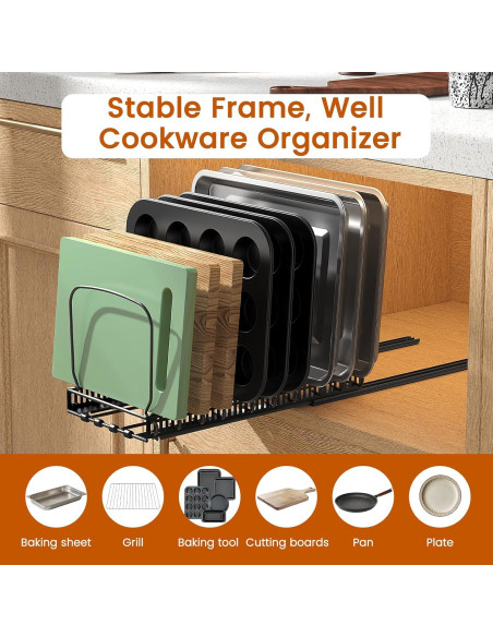 Organizador de Gabinete Housolution con 10 Divisores Ajustables