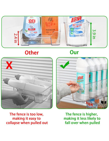 Organizador de Baño Yieach 2 Niveles 6 Cajones Transparente