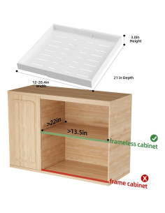 Organizadores de Gabinete Extraíbles DEKAVA 4 Pack Blanco 21 cm 2