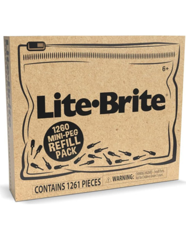 Repuesto Mini Clavos Lite-Brite 1260 Piezas Colores Variados