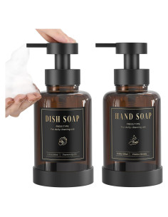 Dispensador de Jabón Espumoso Luxspire Ámbar 444 ml - 2 Paquetes