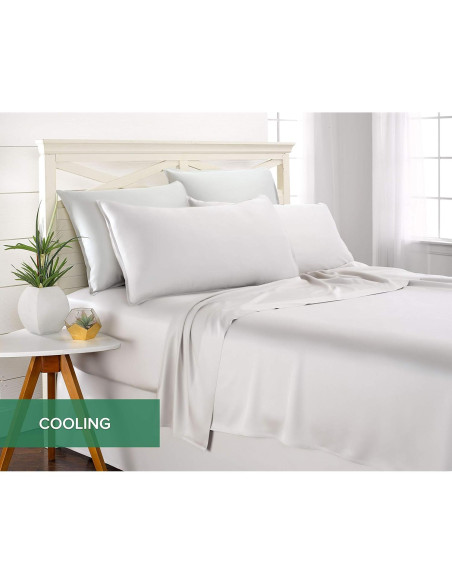 Fundas de Almohada Queen Pure Bamboo 100% Viscosa Orgánica 2 Pzas